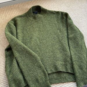 COS speckled texture wool cowl neck sweater